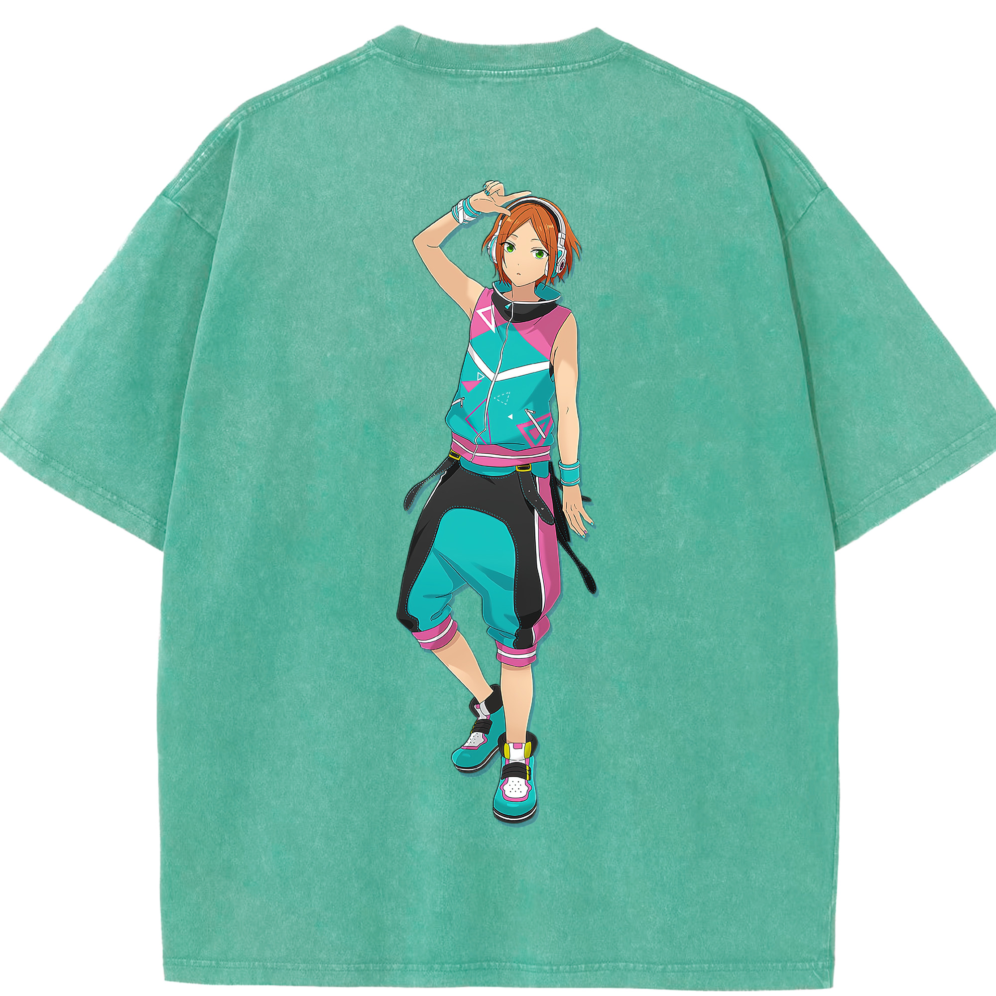 （画像用） あんさんぶるスターズ! Ensemble Stars 綿100% ヴィンテージ風 半袖Tシャツ（背面プリント）
